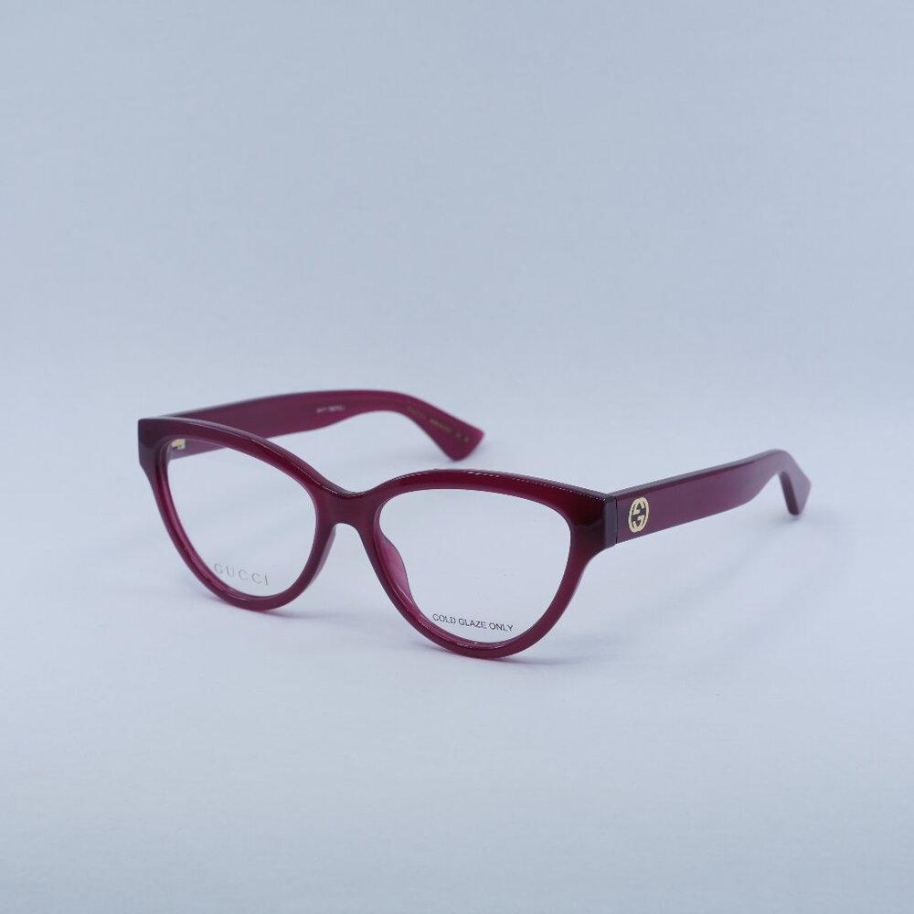 Gucci GG1581O 003 Eyeglasses Fuchsia 55mm Cat Eye Frame